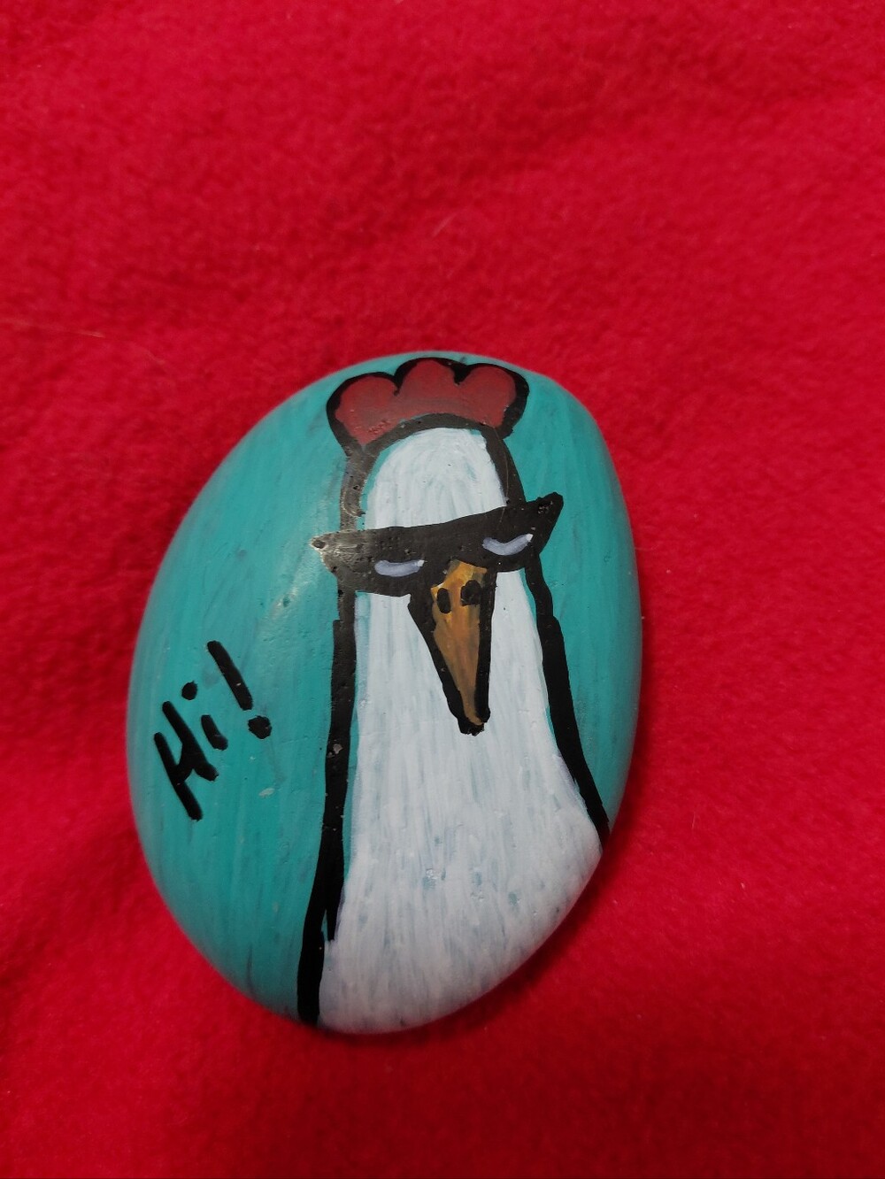 Hand-Painted Rock 4X3" He's Very Cool